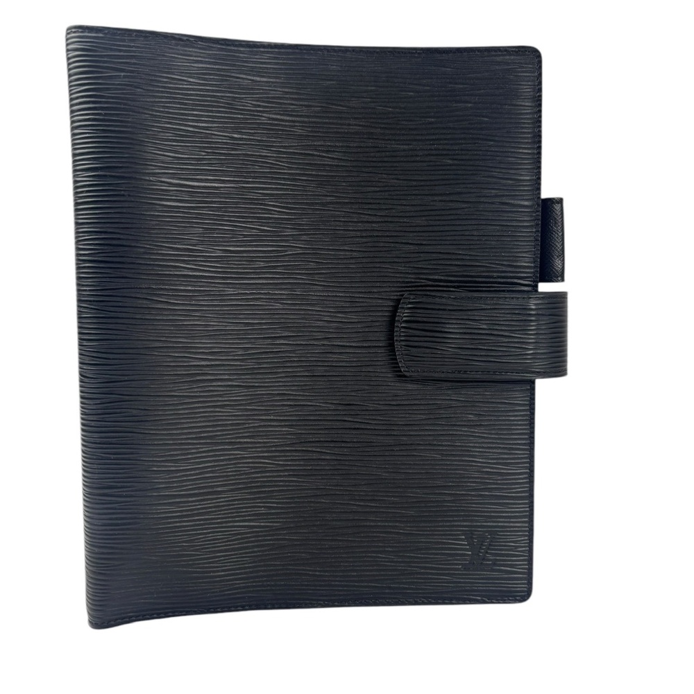 Louis Vuitton Black Epi Agenda GM (Initials: K.S.)